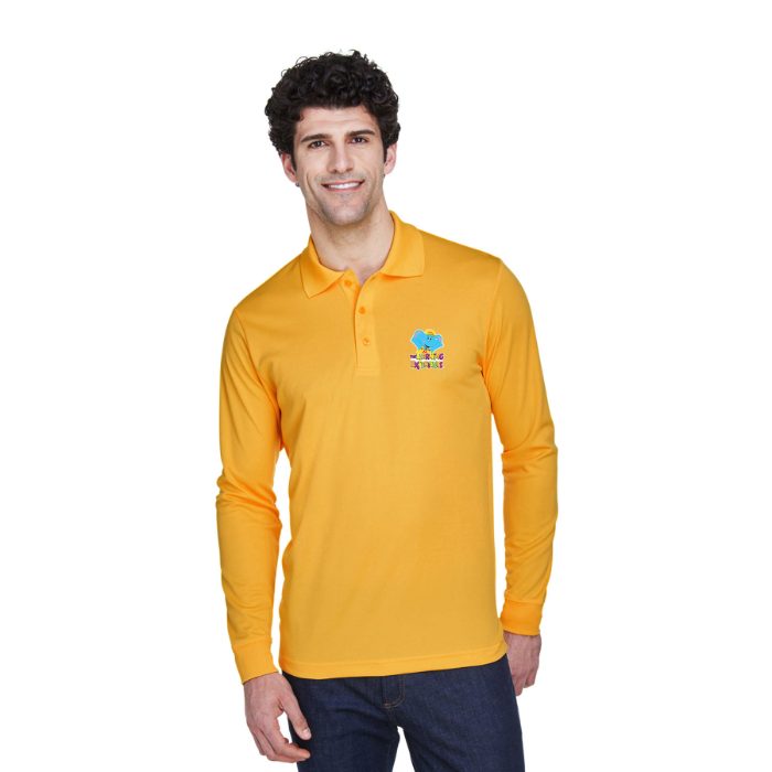 Men’s Performance Long-Sleeve Piqué Administrative Polo