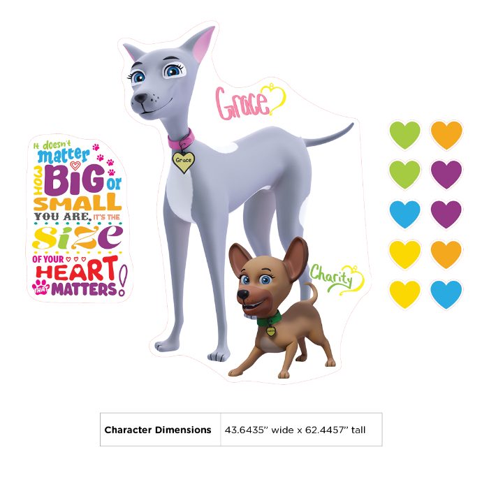 Character Hallway Decals – Grace & Charity