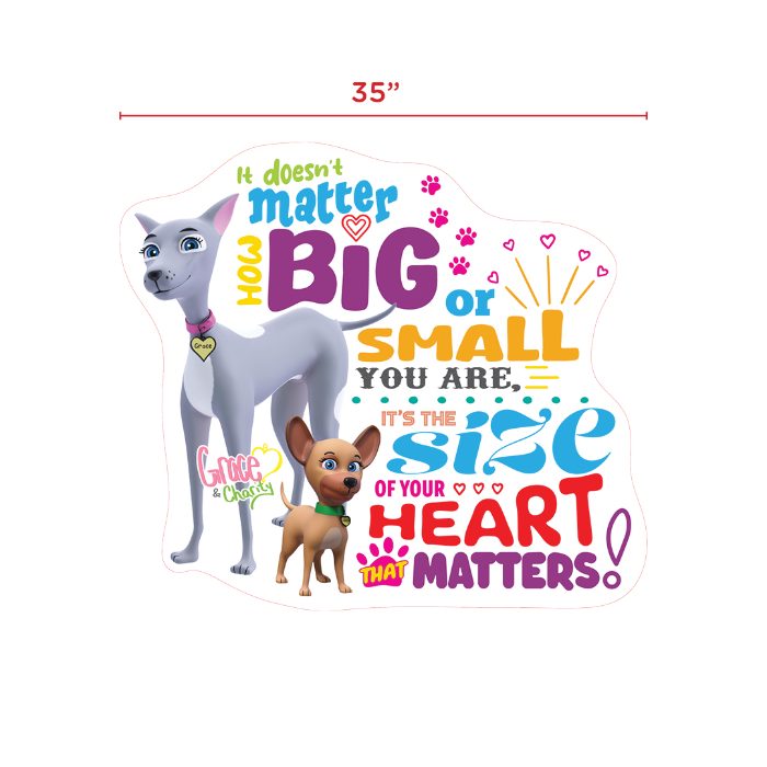 Character Decal – Grace and Charity Motto