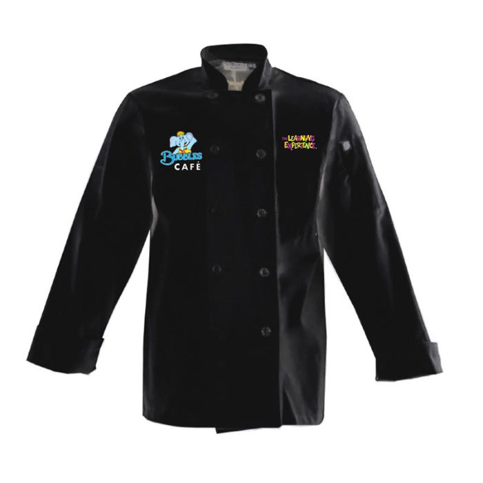 Happy Chef Coat in Black