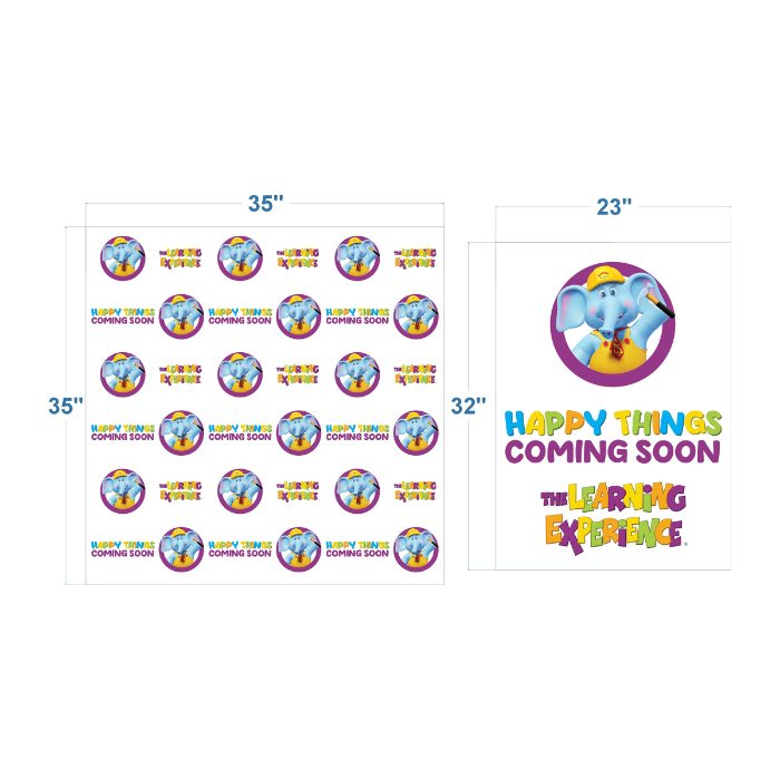 Happy Things Coming Soon – Door and Window Clear Cling Set