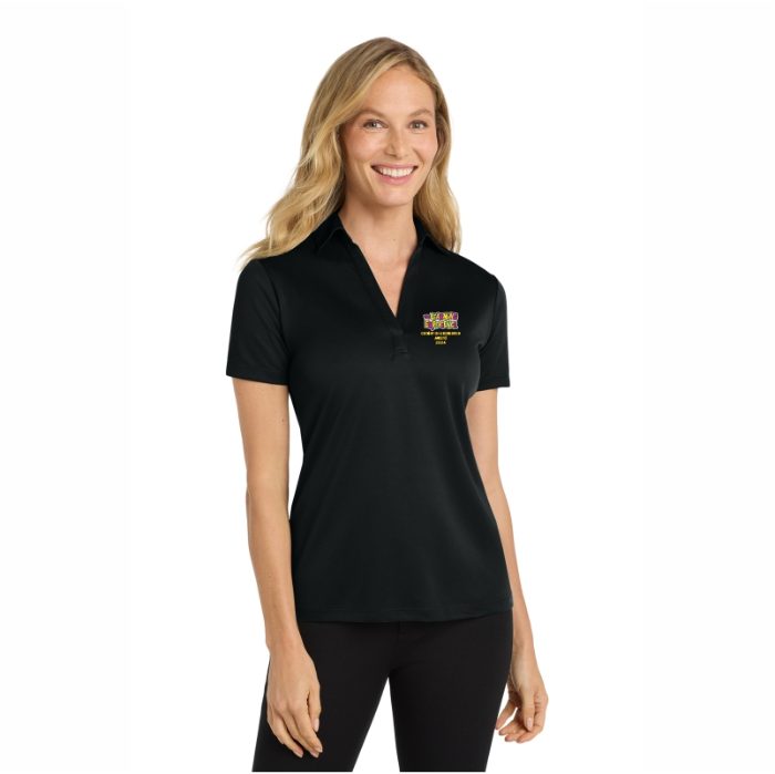 Ladies Award Black Silk Touch Performance Staff Polo 2025