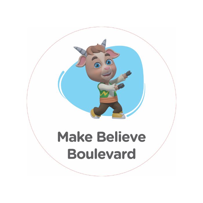 Make Believe Blvd Door Decal Sign