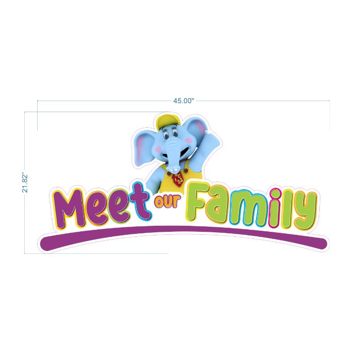 Meet Our Family Decal for Lobby – Wall Fathead Decal