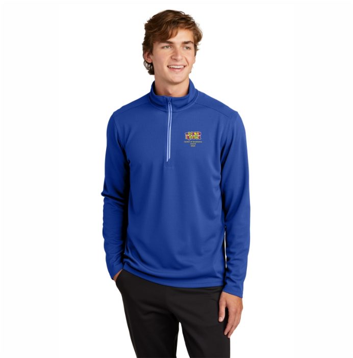 Mens Award Royal Blue Textured 1/4-Zip Pullover 2025