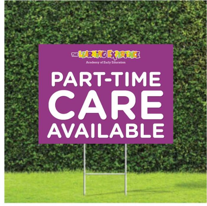 Part Time Care Yard Signs – Pack of 4