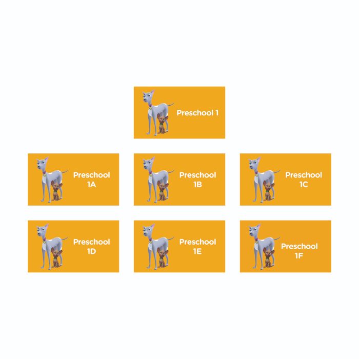 Preschool 1 Projecting Hallway Sign Options