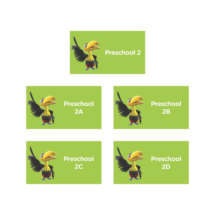 Preschool 2 Projecting Hallway Sign Options