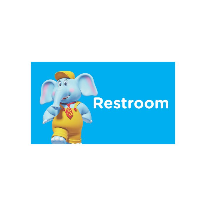 Restroom Projecting Hallway Sign