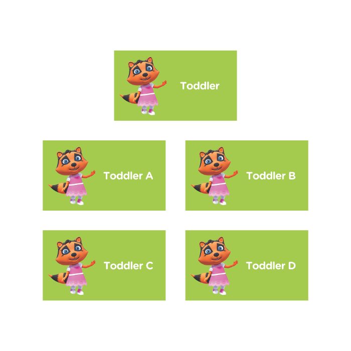 Toddler Projecting Hallway Sign Options