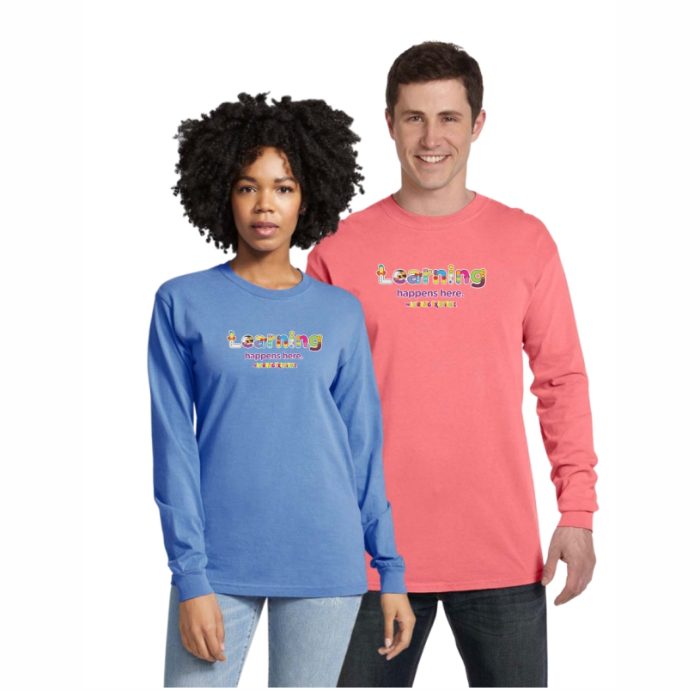 Learning Happens Here Comfort Colors Unisex Heavyweight Long Sleeve T-Shirt