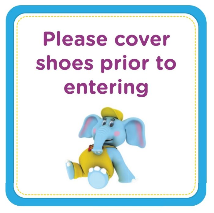 Please Cover Shoes – Wall Fathead Decal