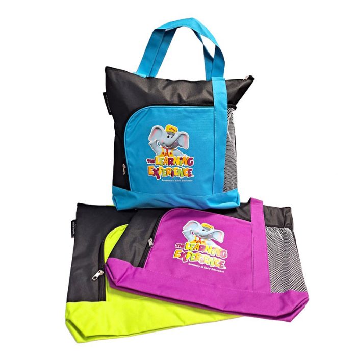 TLE Zipper Totes – Pack of 5 Assorted Colors